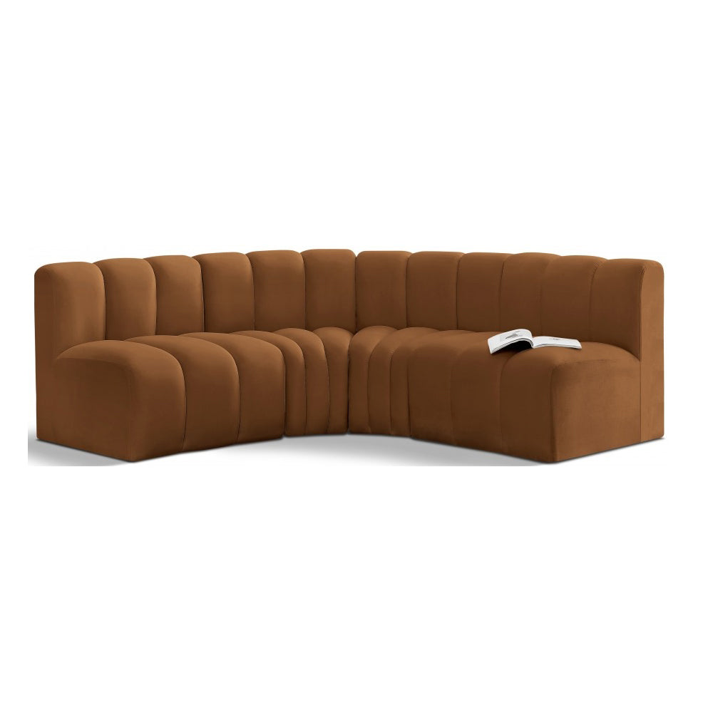 Arc Velvet 4pc. Sectional