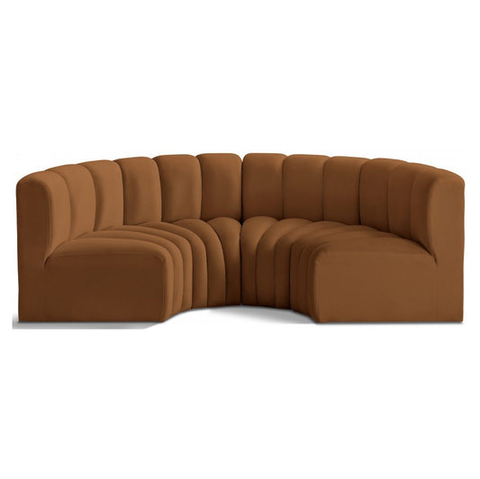 Arc Velvet 4pc. Sectional