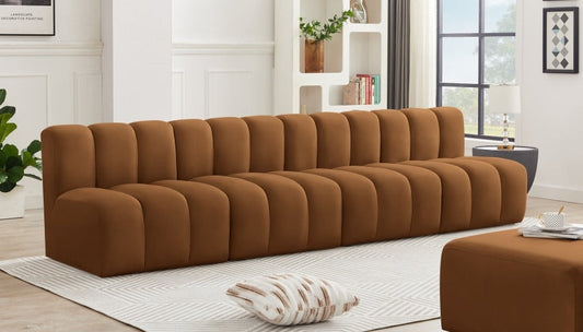 Arc Velvet 4pc. Sectional