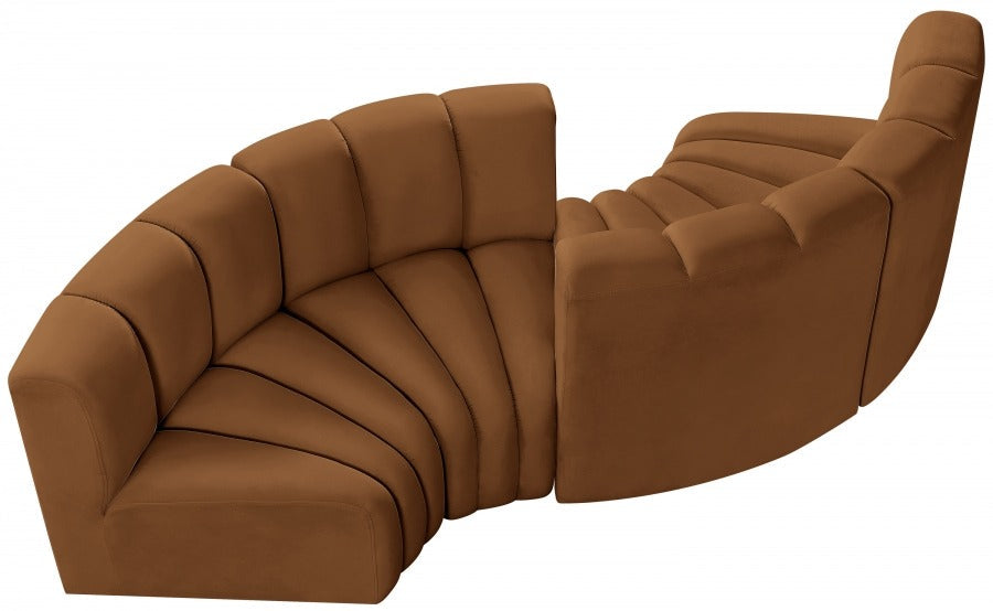 Arc Velvet 4pc. Sectional