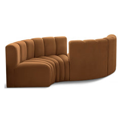 Arc Velvet 4pc. Sectional