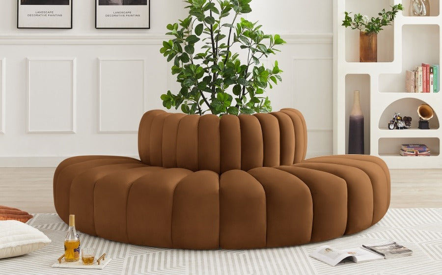 Arc Velvet 4pc. Sectional