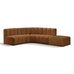 Arc Velvet 5pc. Sectional