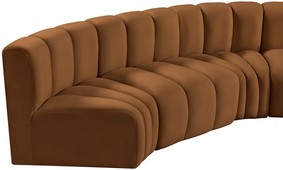 Arc Velvet 6pc. Sectional