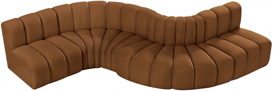 Arc Velvet 6pc. Sectional