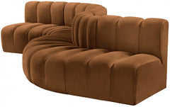 Arc Velvet 6pc. Sectional