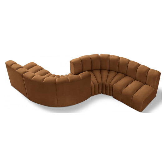 Arc Velvet 6pc. Sectional