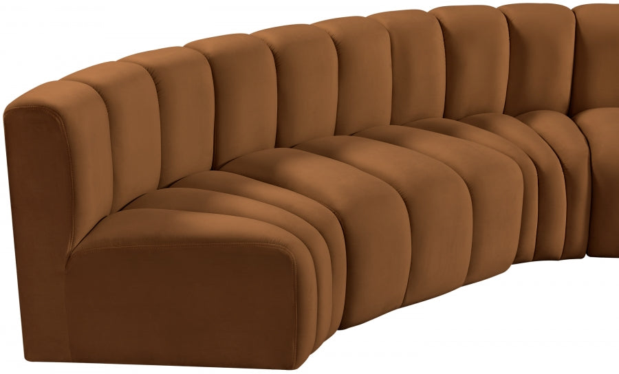 Arc Velvet 7pc. Sectional