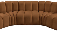 Arc Velvet 7pc. Sectional