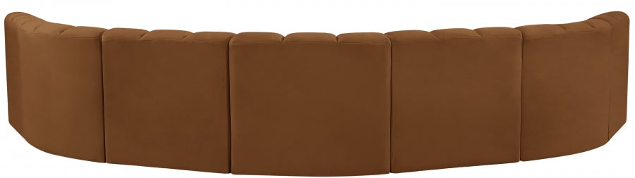 Arc Velvet 7pc. Sectional