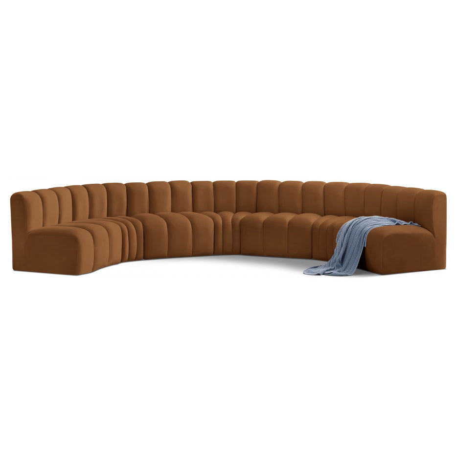 Arc Velvet 7pc. Sectional