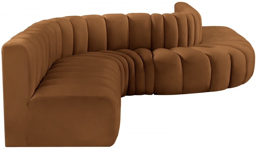 Arc Velvet 8pc. Sectional