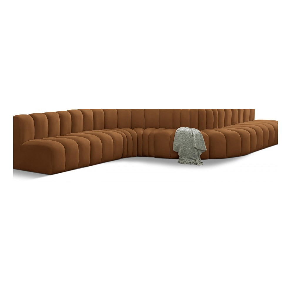 Arc Velvet 8pc. Sectional