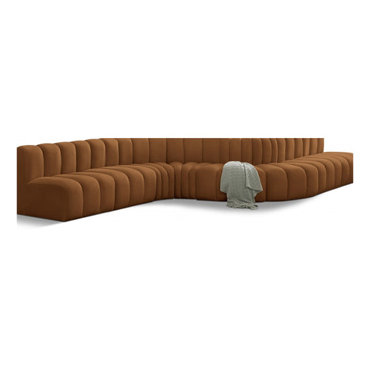 Arc Velvet 8pc. Sectional