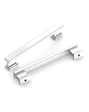 DESIGN2891 Brushed Gold Rectangular Cabinet Handles - Heavy-Duty Modern Kitchen Hardware | 5" Pulls