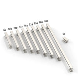 DESIGN2891 Brushed Gold Rectangular Cabinet Handles - Heavy-Duty Modern Kitchen Hardware | 5" Pulls