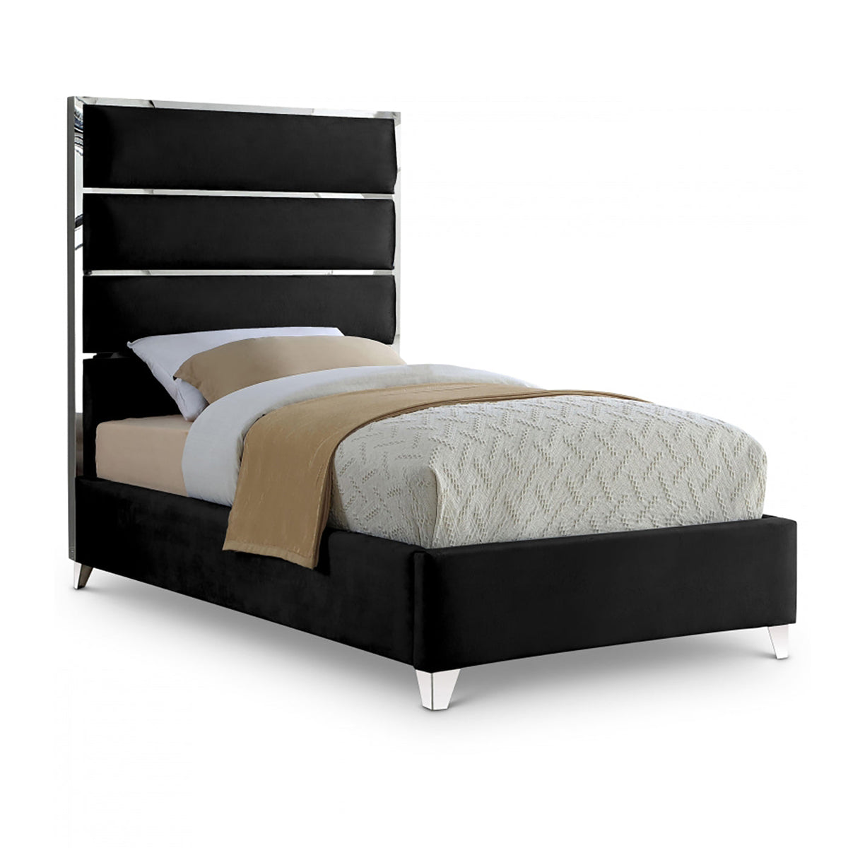 Zuma Velvet Twin Bed