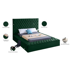 Bliss Velvet Queen Bed