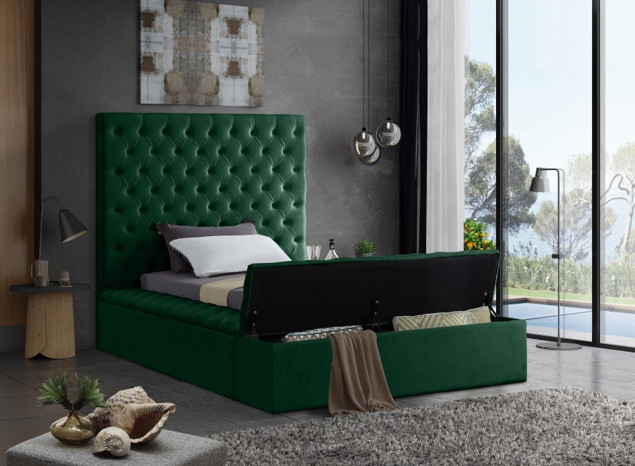 Bliss Velvet Twin Bed