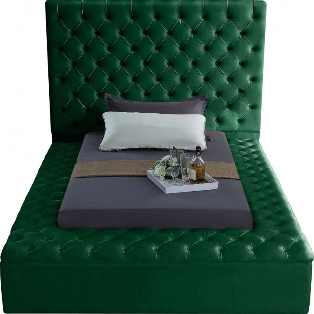 Bliss Velvet Twin Bed