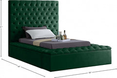 Bliss Velvet Twin Bed