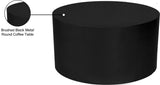 Cylinder Iron Round Coffee Table - Sleek Contemporary Design for Modern Living Spaces, 32" Diameter
