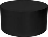 Cylinder Iron Round Coffee Table - Sleek Contemporary Design for Modern Living Spaces, 32" Diameter
