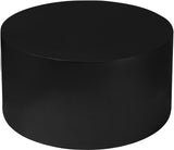 Cylinder Iron Round Coffee Table - Sleek Contemporary Design for Modern Living Spaces, 32" Diameter