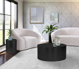Cylinder Iron Round Coffee Table - Sleek Contemporary Design for Modern Living Spaces, 32" Diameter