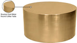 Cylinder Iron Round Coffee Table - Sleek Contemporary Design for Modern Living Spaces, 32" Diameter