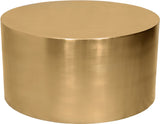 Cylinder Iron Round Coffee Table - Sleek Contemporary Design for Modern Living Spaces, 32" Diameter