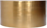 Cylinder Iron Round Coffee Table - Sleek Contemporary Design for Modern Living Spaces, 32" Diameter