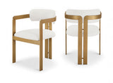 Aurum - Linen Textured Fabric Upholstered Dining Chair (Set of 2)