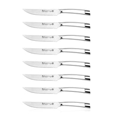 N1 Series 8-Piece 5-Inch Steak Knife Set with Solid Acacia Wood Block, Forged German Steel, 59496