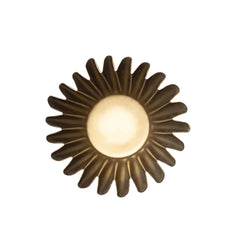 Fluted Metal Planter, Brass Finish