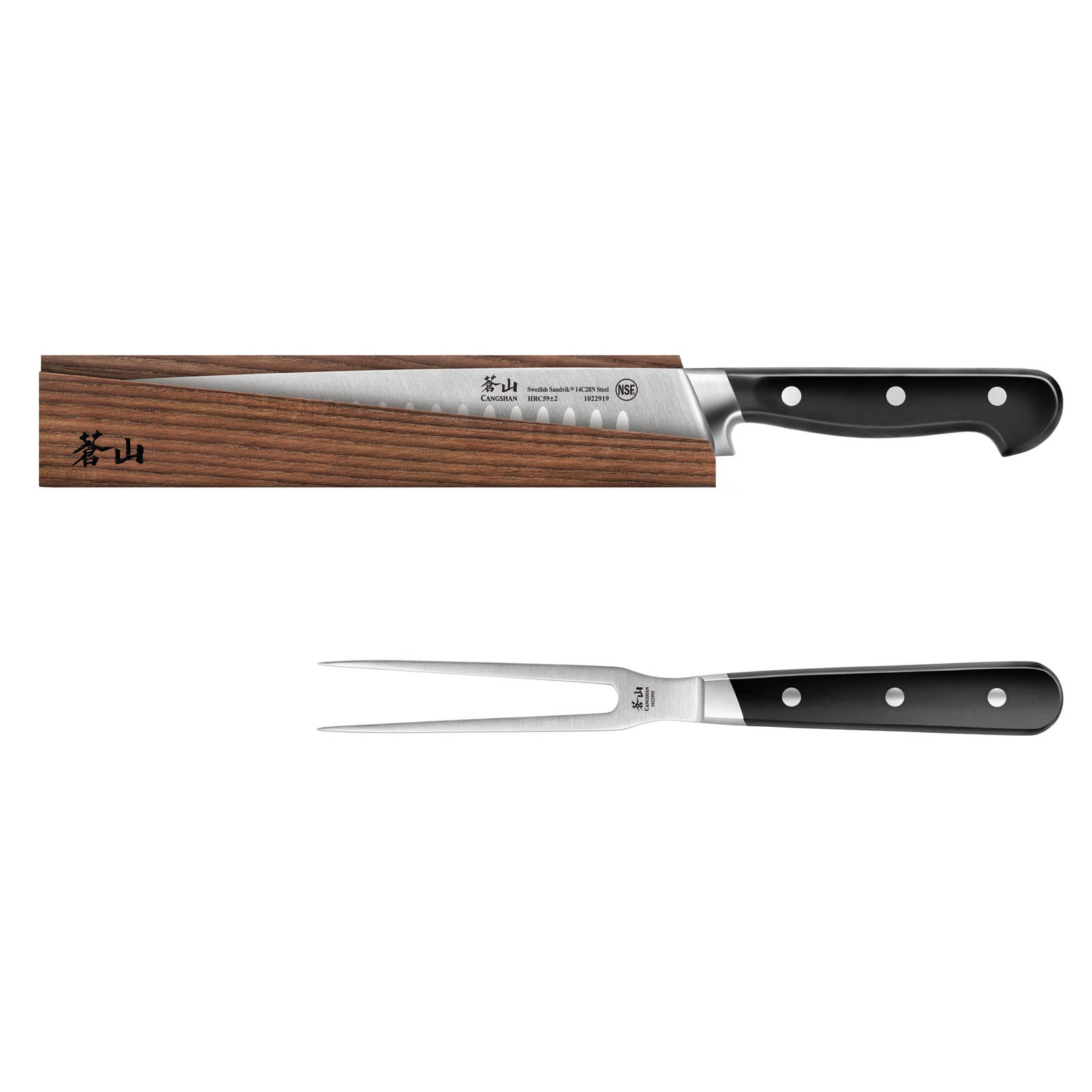 TV2 Series 2-Piece Carving Set, Forged Swedish 14C28N Steel, 1022728