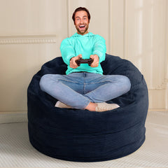 MAXYOYO Giant Bean Bag Chair Bed for Adults, Convertible Beanbag Folds from Lazy Chair to Floor Mattress Bed