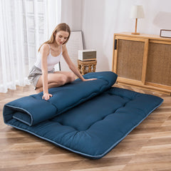 MAXYOYO Portable Futon Mattress,Japanese Floor Mattress, Bluestone
