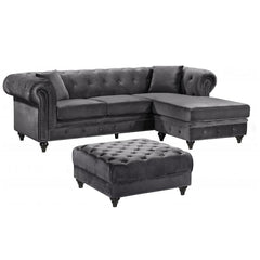 Sabrina Velvet Reversible 2pc. Sectional