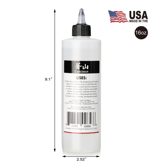 White Mineral Oil for Blade Protection, 16oz, Made in USA, 1026566