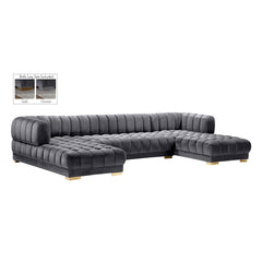 Gwen Velvet 3pc. Sectional