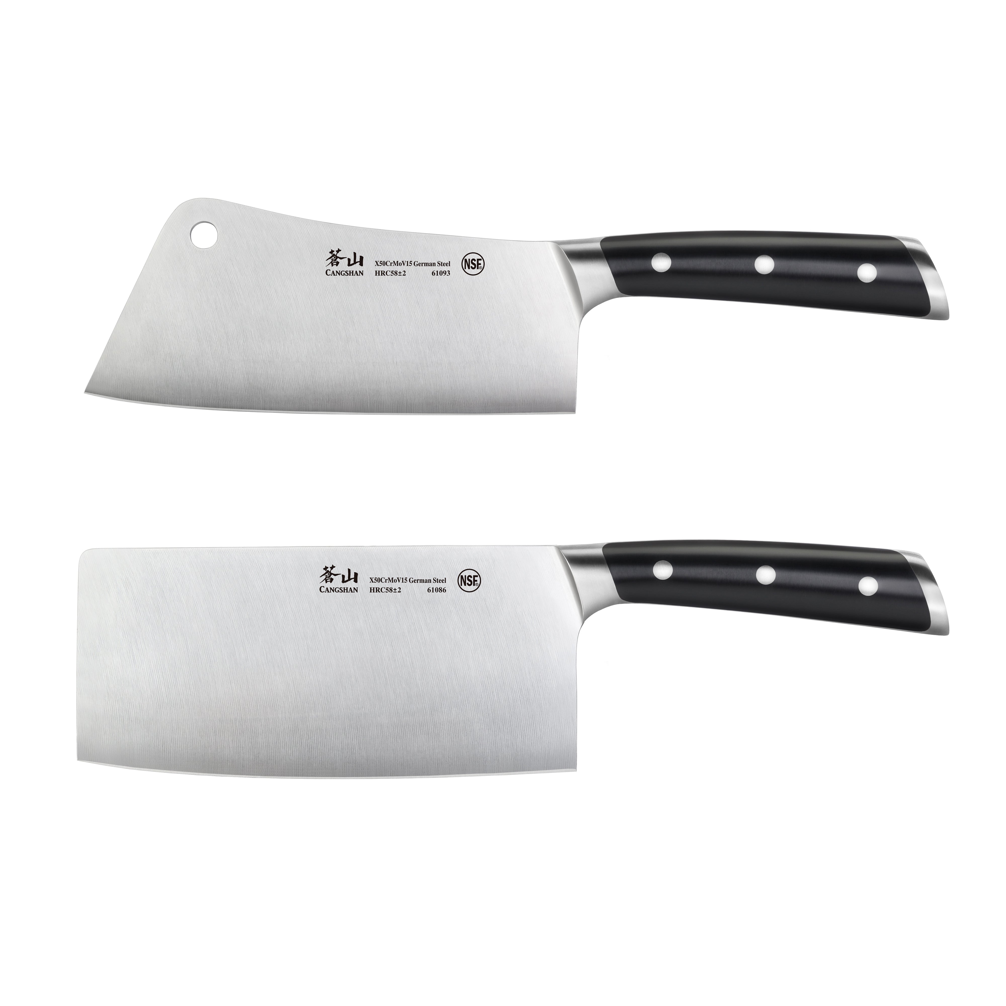 S & S1 Series 2-Piece Cleaver Knife Set, Forged German Steel