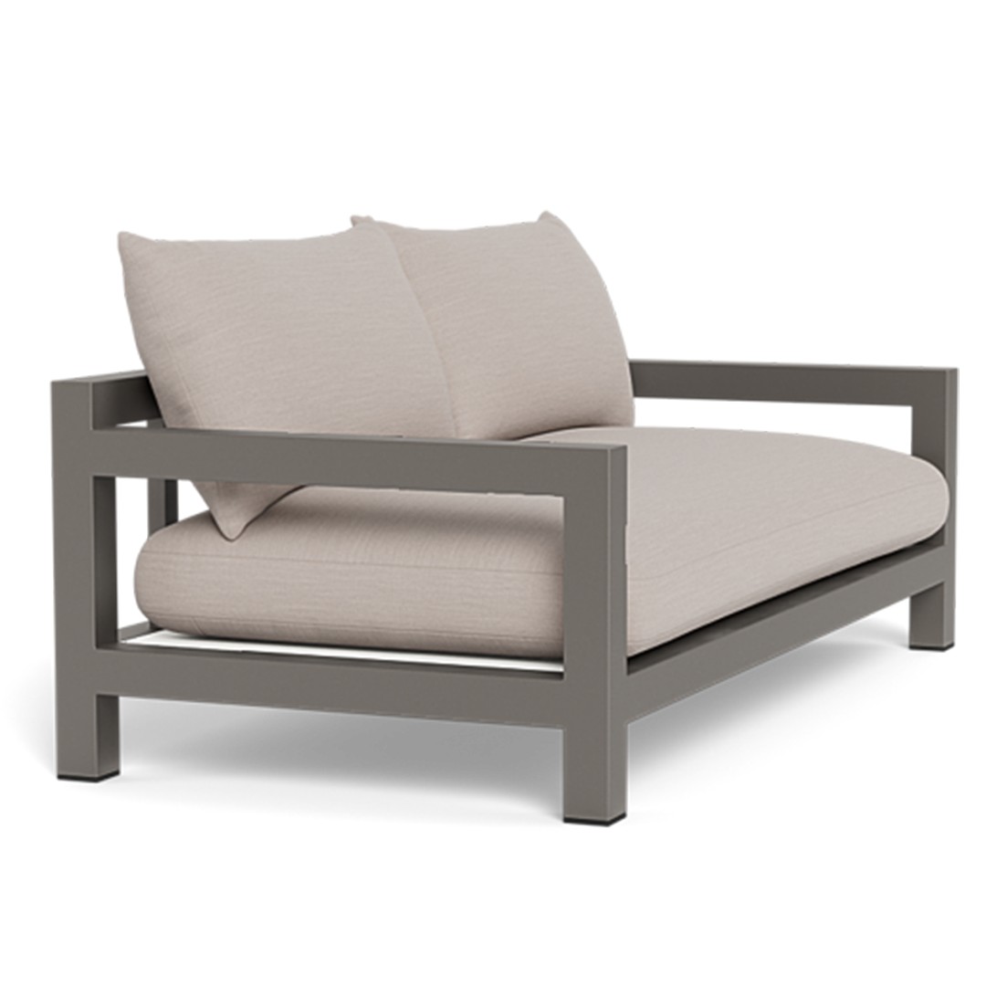 Pacific Aluminum 2 Seat Sofa (Aluminum Taupe / Panama Grafito / Batyline White)