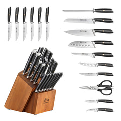 L & L1 Series 17-Piece Knife Set, Forged German Steel