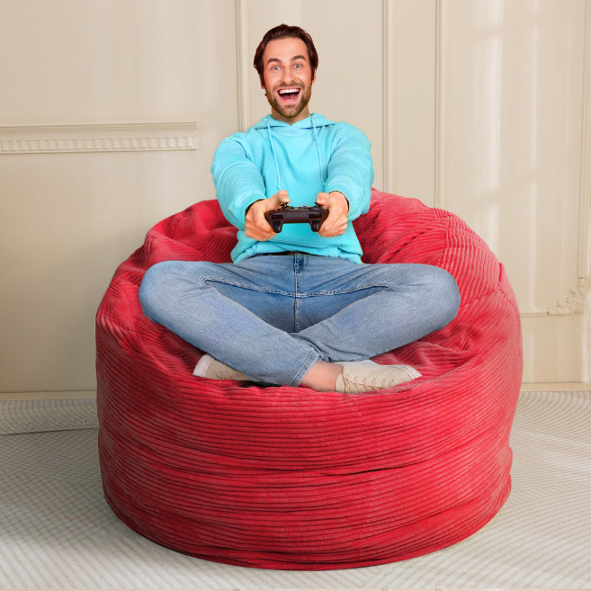 MAXYOYO Giant Bean Bag Chair Bed for Adults, Convertible Beanbag Folds from Lazy Chair to Floor Mattress Bed