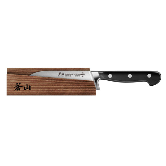 TV2 Series 5-Inch Santoku Knife with Wood Sheath, Forged Swedish 14C28N Steel, 1022988