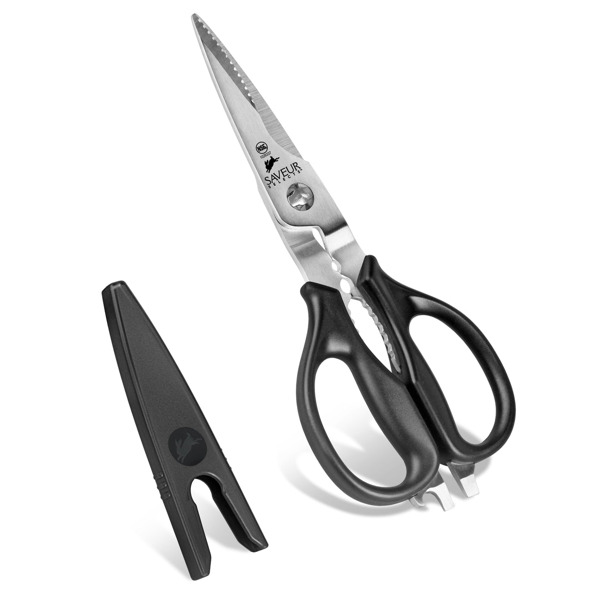 Saveur Selects Multi-Purpose 9-Inch Kitchen Shears, Heavy-Duty Scissors, Forged German Steel, 1026337