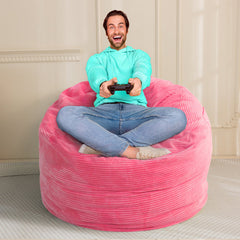 MAXYOYO Giant Bean Bag Chair Bed for Adults, Convertible Beanbag Folds from Lazy Chair to Floor Mattress Bed