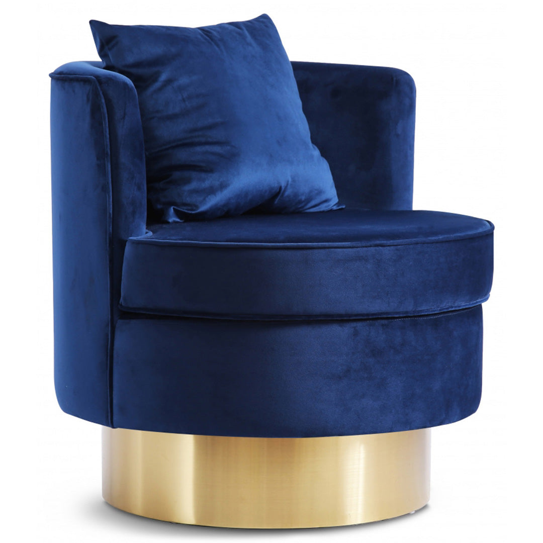 Kendra Velvet Swivel Accent Chair