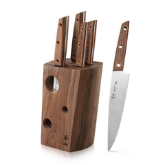 W Series 6-Piece Knife Block Set, German Steel, Walnut Block, 59960